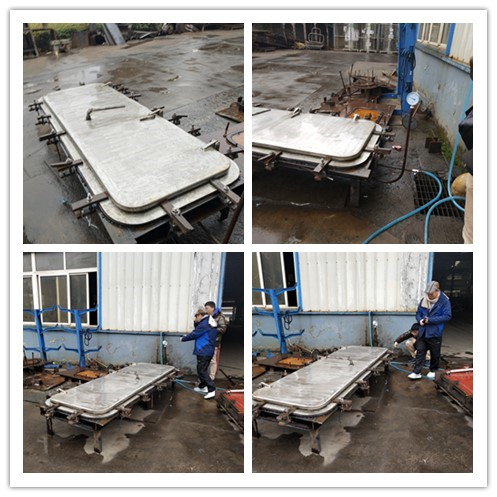 歡迎中國(guó)香港客戶(hù)蒞臨我司檢驗(yàn)和參觀(guān)，對(duì)于不銹鋼水密門(mén)，現(xiàn)場(chǎng)做了水壓0.02mpa的實(shí)驗(yàn)